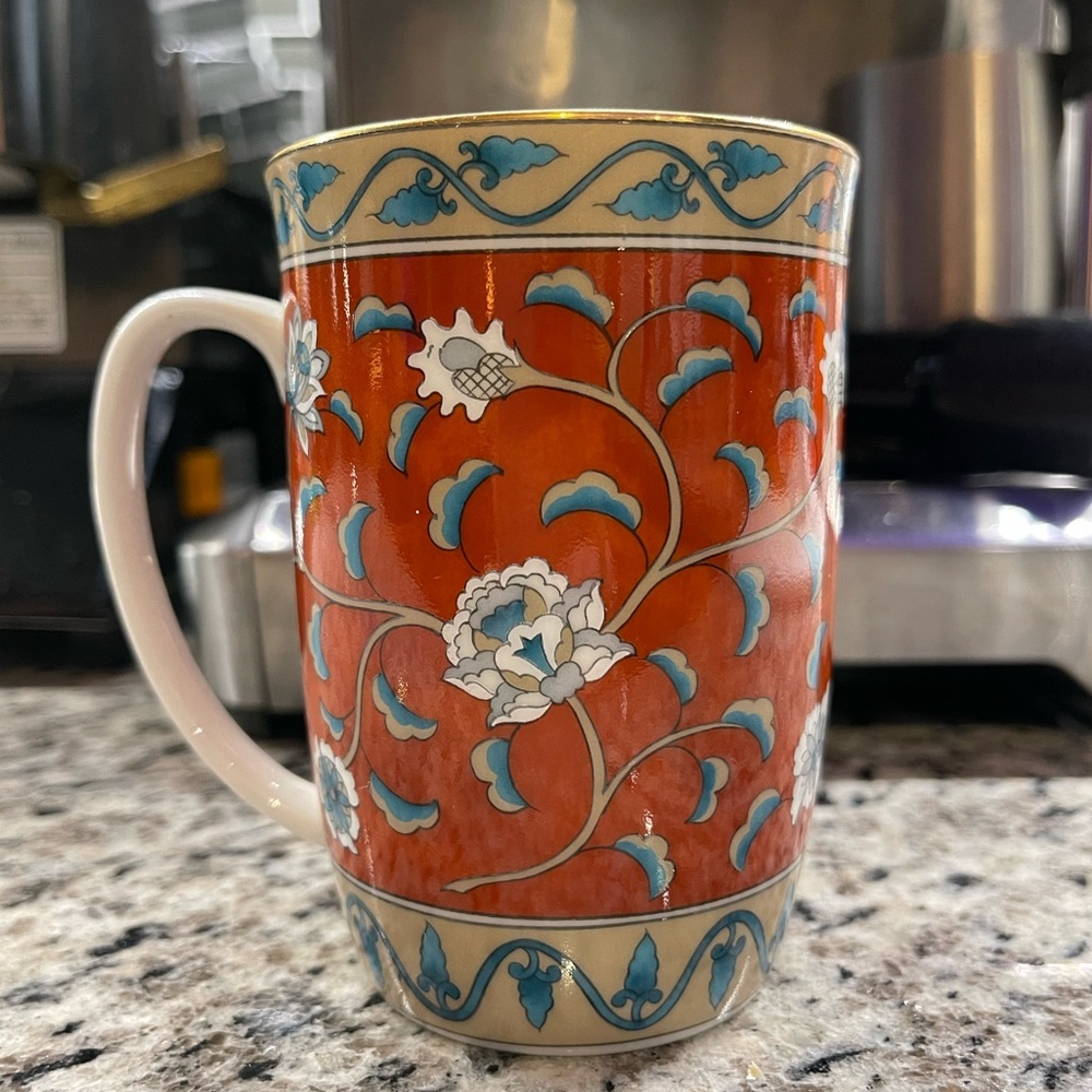 Takahashi Etude Hand Painted Red Mug